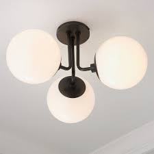 Minimalist Globe Ceiling Light 3 Light Globe Ceiling Light Ceiling Lights Semi Flush Ceiling Lights
