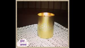 Creative mind can result so many impressive and unique ideas like this wine glass and crane berry candle holder idea for you to light up these adorable floating tea lights for your dinner, party or any other special occasion for the sake of decor bradylou. Gold Spray Glass Candle Holder Diy Craft Ideas Tutorial Uradi Sam Youtube