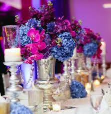 Pink Purple And Blue Wedding Reception Centerpiece Pink Purple Wedding Purple Wedding Theme Purple Wedding Centerpieces