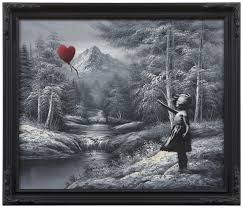 Banksy’s Girl and Balloon on Found Landscape Sells for $18 Million