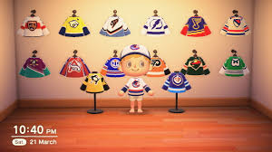 From the off, there's fish and bugs to catch, flowers and fruit to grow with leif selling seeds, villagers to add or remove and tools such as the new ladder and vaulting pole to collect. Nhl Jerseys Good To Go For New Horizons Qr Codes In Comments Animalcrossing