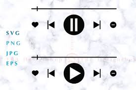 Audio Control Buttons Svg Spotify Style Play Pause Buttons Etsy In 2020 Music Buttons Spotify Player Button