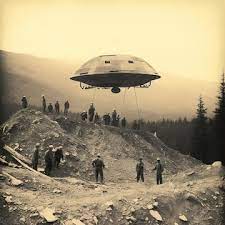 UFO pH๏τo vintage 1910s pH๏τograph of a flyer saucer | Premium AI-generated  image