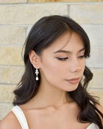 Valencia White Opal Bridal Earring