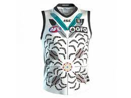 After the artist hit out at port adelaide on social media the club has accepted that campbell came up with the original design for a 2019 exhibition at flinders medical centre to. Port Adelaide 2020 Mens Indigenous Guernsey