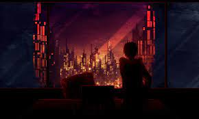 Maybe you would like to learn more about one of these? City Lights By Ettelle Anime Background Cool Anime Wallpapers Chill Wallpaper