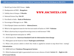 We've arranged the questions in order of difficulty, and while individual questions may be a little easier or harder than their position would suggest, each section as a whole gets progressively harder. 1000 Gk One Liner Rrb Alp Technician Notes Pdf Download One Liner Liner Gernal Knowledge