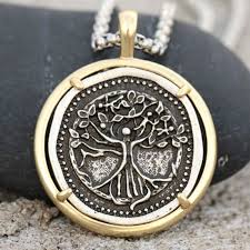 Tree Of Life Ancient Medallion Necklace Medallion Necklace Tree Of Life Pendant Tree Necklace