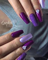 If they're applied properly with good quality products, they will make your nails look strong, healthy and the height of sophistication. Trending Bridal Nail Art Design Ideas Best Bridal Nail Art Inspiration Easy Nail Art Ideas Purple Nail Art Designs Purple Acrylic Nails Purple Nail Designs