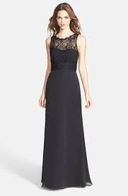 Jim Hjelm Occasions Illusion Lace Bodice Chiffon Dress Available At Nordstrom Bridesmaid Dress Not In Black Lace Top Dress Colorful Dresses Pretty Dresses