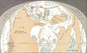 North beleriand map from the lord of the rings the hobbit middle earth poster print (11x17 inches) 1 piece wall art picture lord of the rings map canvas painting map of middle earth poster hd print home decor artwork for living room bedroom office stretched and framed ready to hang (12hx18w) Middle Earth And Beleriand By Karen Fonstad With The Crease Repaired Xpost From R Maps Lordoftherings