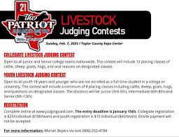 April 26, 2021 (online) contact: The Patriot Junior Market Steer Show Judging Contest The Pulse