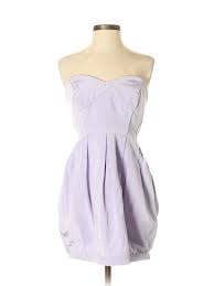 Shoshanna Cocktail Dress Fit Flare Purple Solid Dresses Used Size 4 Dresses Clothes Strapless Dress