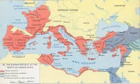 Map Of The Roman Republic In 44 Bc Roman Empire Map Roman Republic Ancient Rome