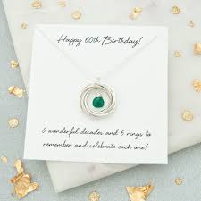60th birthday utility gifts for dad. 60th Birthday Gift 60th Birthday Birthstone Necklace 60th Birthday Gift For Her 60th Birthday Jewellery 6 Silver Rings 60th Keepsake