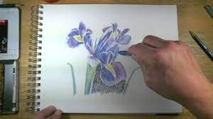The pencil crayon transforms into a beautiful watercolor paint. Http Youtu Be Ltjcufx1ie0 Watercolor Pencils Techniques Watercolor Watercolor Pencils