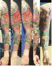 Black And Grey Tattoo Artists Edmonton Japanese Tattoo Sleeve Snake And Hannya Mad Colour Tattoo Edmonton Tattoo Artist Sleeve Tattoos Japanese Sleeve Tattoos Japanese Tattoo