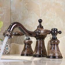 Enhance the look of your space and make it more decorative and luxurious. Brown Bathroom Faucets Marble Brown Two Tone 2 Hole Widespread