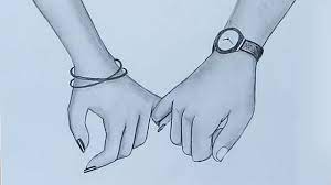 In the first case, the marks will be quick and loose and will vary from the start to the end. Holding Hands Pencil Sketch Valentine S Day Special Youtube