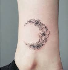 Image Result For Flower Moon Tattoo Meaning Tattoos Girly Tattoos Botanical Tattoo