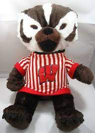 Build A Bear Bucky Badger Plush Uw Madison Wisconsin Mascot Babw Stuffed Animal Ebay Build A Bear Buck Monkey Stuffed Animal Dog Stuffed Animal Bucky Badger