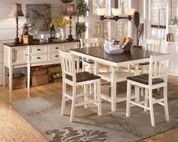 Whitesburg 5 Piece Square Counter Height Extension Table Set In Brown Counter Height Dining Room Tables Dining Room Sets Square Kitchen Tables