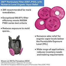 3m Respirator Kit Full Face 6800 Reusable Medium Plus 4 Particulate Filters 2097 P100 For Mold Remediation Dust Lead Asbestos
