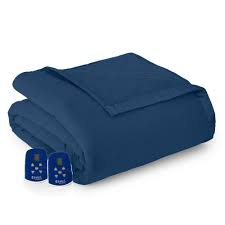 The wires heat up, and a series of safety mechanisms and thermostats regulate the temperature. Queen Electric Heated Blanket Warming Bedding 2 Controller Timer Smokey Mt Blue Ebay
