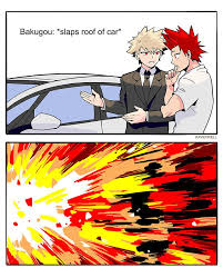 Comes With Dangerously High Insurance Premiums Slaps Roof Of Car My Hero Anime My Hero Academia Memes