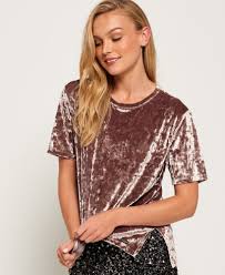 Women's velvet open back halter top with shorts elastic waist blouse. Womens Orton Velvet Top In Champagne Gold Superdry