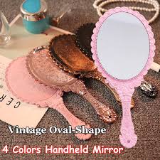 Lot of 3 vintage hand held mirrors bake lite crystal glass wood. New Hot Women Standing Makeup Dresser Mirror Vintage Handheld Mirror Oval Shape Vanity Mirror Buy At A Low Prices On Joom E Commerce Platform