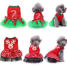 Details About New Pet Puppy Dog Christmas Dress T Shirt Clothes Large Small Dog Winter Apparel