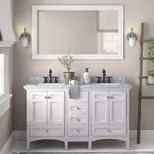 This traditional 60'' double vanity gives your family a place to get ready for your busy days while increasing your bathroom storage. Birch Lane Luz 60 Double Sink Bathroom Vanity Set Reviews Wayfair