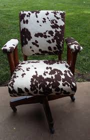 updated office chair in faux cow hide ad faux leather faux cowhide chair office chair