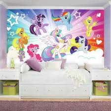My Little Pony Cloud Burst Xl Wallpaper Mural 10 5 X 6 My Little Pony Bedroom Pony Bedroom Pony Wall