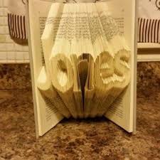 Pattern For Large Letters High School Font Any Word Name Or Etsy Book Folding Book Origami Folded Book Art