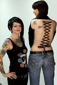 He finished the outfit off with a pair of six inch stilettos with ankle locks, a locking collar with three 'd' rings, then the coup de grace, a rubber hood laced tightly over her head. The Fashion Of Corset Piercing Daily Echo