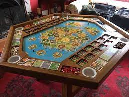 Oak Gaming Table With Interchangeable Surfaces Board Game Table Table Games Homemade Tables