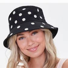 NWT Alice & Olivia Daisy Bucket Hat Reversible Fabric