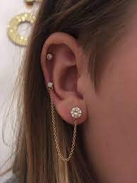 ear lobe auricle helix piercing chain earring diy chain earrings diy chain earrings ear jewelry