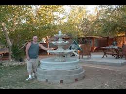 Concrete water fountains are beautiful additions and bring life to any landscape. Water Fountain 3 Tier Project Install Youtube