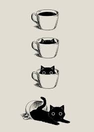 Hello Darkness My Friend A Good Morning Starts With A Cup Of Coffee And The Love Of A Cat Cat Art Cat Illustration Cat Drawing