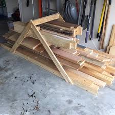 Don't spend a fortune on racks and shelves to store material. Easy Portable Lumber Rack Free Diy Plans Rogue Engineer