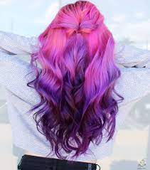 Pink ombre hair is great for the creative babe with long hair. Pink To Purple Reverse Ombre In 2020 Reverse Ombre Hair Ombre Hair Color Pink Ombre Hair