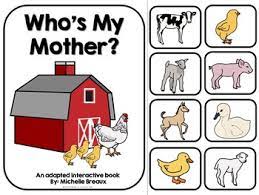 Print first set and use as flash cards. Farm Animals Mothers Babies Adapted Book File Folder Game Sped Autism