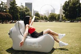 Windpouch Chill 2 0 Inflates In 10 Seconds No Pump Needed Inflatable Air Chair Lounger Portable Lightweight Extrem Air Chair Lounger Camping Furniture