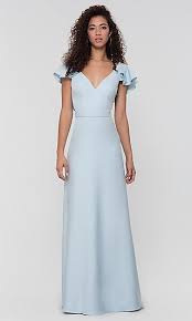 Ruffled Cap Sleeve Long Kleinfeld Bridesmaid Dress Cap Sleeve Bridesmaid Dress Cap Sleeve Prom Dress Girls Formal Dresses
