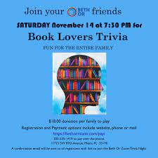 You've been training for this all of your life. Book Lovers Trivia Night Beth Or Miami