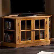 Capable of holding flatscreens up to 50, this piece features clean lines and a wood grain finish that highlights the natural look of the wood. Oak Corner Tv Stands For Flat Screens Ideas On Foter