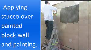 How to apply venetian plaster and other stuccos to shower walls. Applying Stucco Over Painted Block Wall Youtube